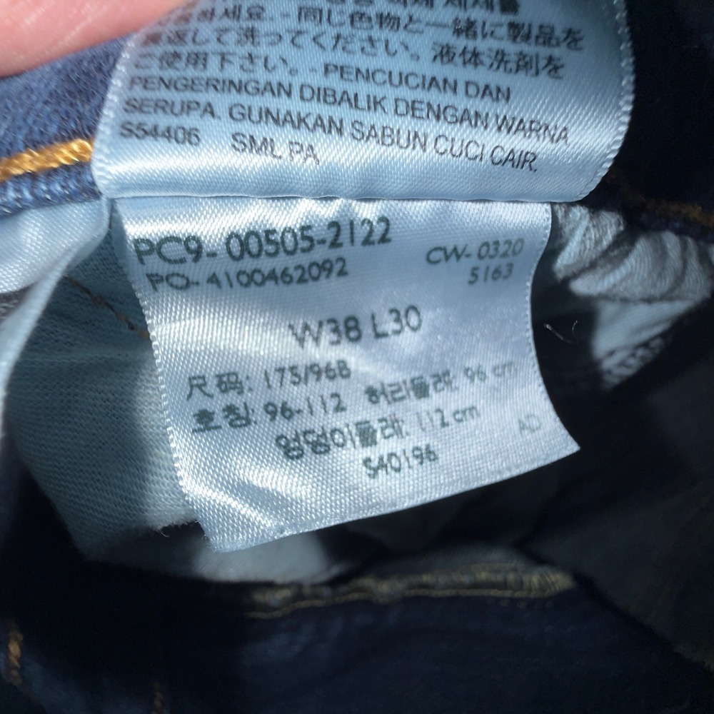Levi's Jeans Mens 38x29‎ Dark Wash Blue Excellent Straight Leg Stretch Denim - Picture 11 of 12